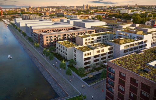 Projekt "Kaufmannshof" der UBM und CA Immo im
Zollhafen Mainz