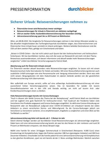 Vorschau Bild von durchblicker Reiseversicherung