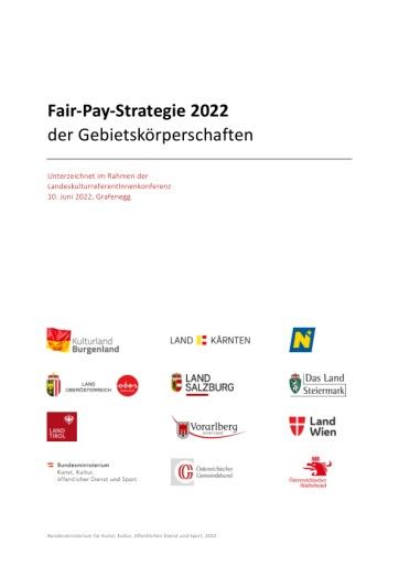 Vorschau Bild von gemeinsame Fair-Pay-Strategie der Gebietskörperschaften für den Kulturbereich: Das Dokument wurde vom Bund, allen neun Bundesländern sowie den Städte- und der Gemeindebünden unterzeichnet.