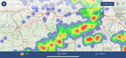 Vorschau Bild von ALDISmobile: Live Gewitterkarte jetzt neu als App