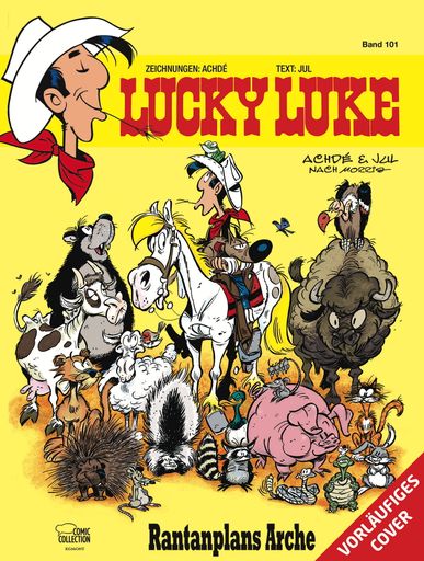 Vorläufiges Cover Lucky Luke 101 Rantanplans Arche / Weiterer
Text über ots und www.presseportal.de/nr/8146 / Die Verwendung
dieses Bildes ist für redaktionelle Zwecke unter Beachtung ggf.
genannter Nutzungsbedingungen honorarfrei. Veröffentlichung bitte
mit Bildrechte-Hinweis.