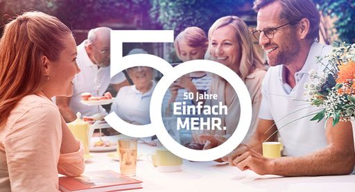 Key Visual zur 50 Jahre Hartlauer Kampagne