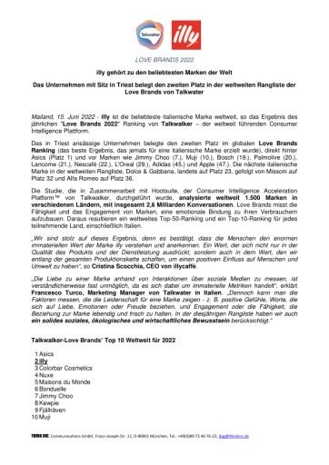 Vorschau Bild von Presseaussendung illy Love Brand