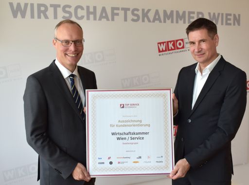 Alexander Biach (stv. Direktor WK Wien) und Andreas
Prybila (Bereichsleiter Service WK Wien)