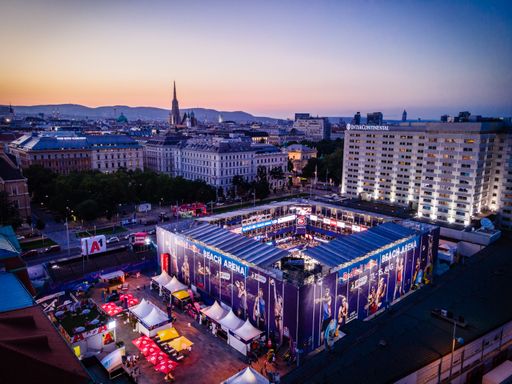  Die Beach Arena auf dem Wiener Heumarkt wird in
diesem Jahr zur Bühne einer historischen Premiere.