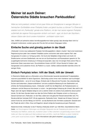 Vorschau Bild von Die komplette Pressemitteilung als pdf.