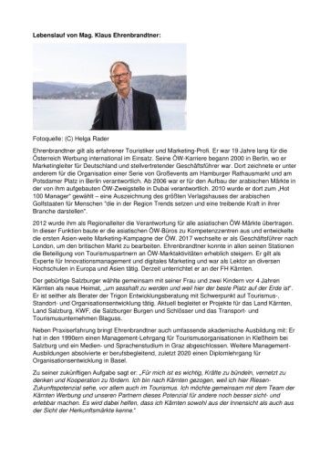 Vorschau Bild von Lebenslauf Klaus Ehrenbrandtner