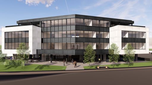 Vorschau Bild von Eine 3D Visualisierung des GBC in Linz.