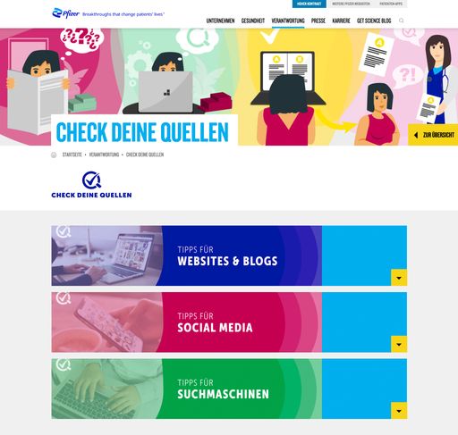 Vorschau Bild von screenshot www.pfizer.at/checkdeinequellen