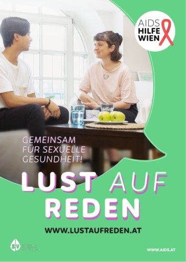 Vorschau Bild von Lust auf Reden.Gemeinsam für sexuelle Gesundheit. Eine Informationskampagne der Aids Hilfe Wien. (Kampagnenposter)