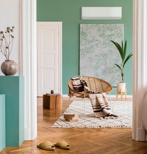 Vorschau Bild von Praktisch und kostensenkend ist die Unterstützung
durch Split-Klimageräte insbesondere in der Übergangszeit