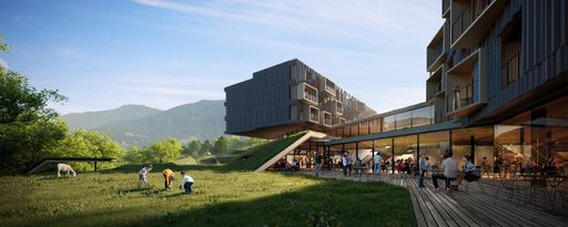 Rendering des neuen Hotels, welches im Dezember
eröffnen wird.
