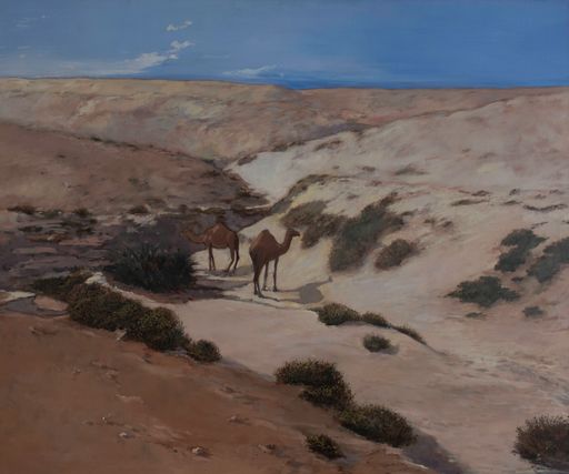 Vorschau Bild von Camels at Rumaitha Wadi_1983_Oil on canvas_100 x 120 cm /
Weiterer Text über ots und www.presseportal.ch/de/nr/100052598 / Die
Verwendung dieses Bildes ist für redaktionelle Zwecke honorarfrei.
Veröffentlichung bitte unter Quellenangabe: "obs/Liechtensteinisches
Landesmuseum/RAK Art Foundation"