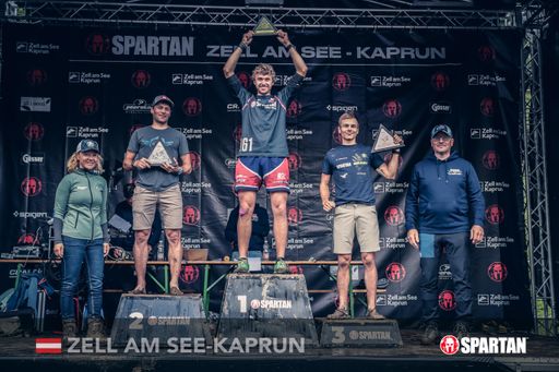  Das Podium der Herren beim Spartan Beast Bewerb in
Zell am See-Kaprun