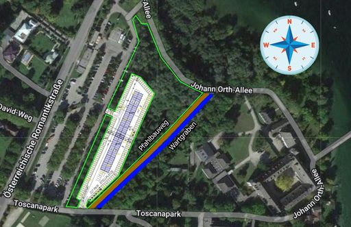  Plan des Parkplatzes im betroffenen Waldgebiet