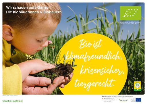 Vorschau Bild von Das aktuelle Plakat-Sujet von BIO AUSTRIA
transportiert wesentliche Eigenschaften der Bio-Landwirtschaft