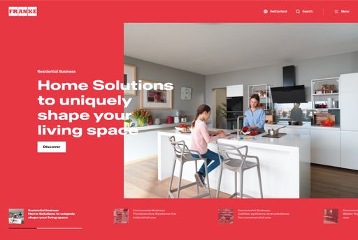 Vorschau Bild von Die Franke Website unterstützt die Markenpositionierung im neuen
Design. / Weiterer Text über ots und
www.presseportal.ch/de/nr/100053819 / Die Verwendung dieses Bildes
ist für redaktionelle Zwecke honorarfrei. Veröffentlichung bitte
unter Quellenangabe: "obs/Franke Group"