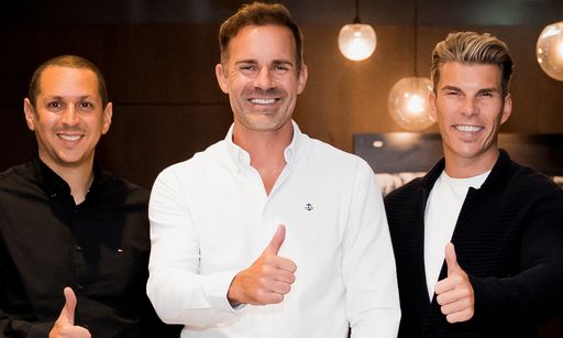 Starkes B2B-Board bei hello again V.l.n.r. Ibrahim
Imam, Franz Tretter, Florian Gschwandtner