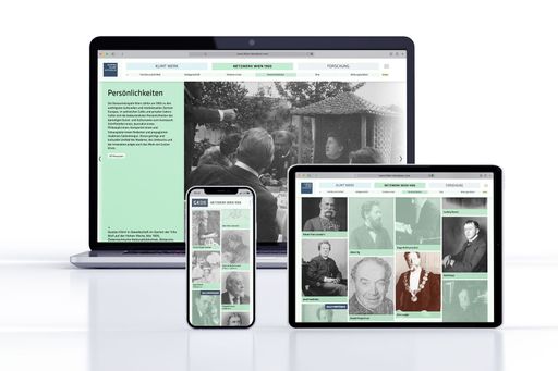 Gustav Klimt-Datenbank Bereich Netzwerk Wien
1900_Mockup © dform.at