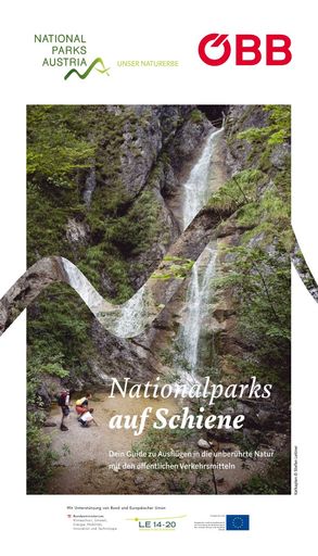 Das Deckblatt des neuen Wanderführers Nationalparks
auf Schiene
