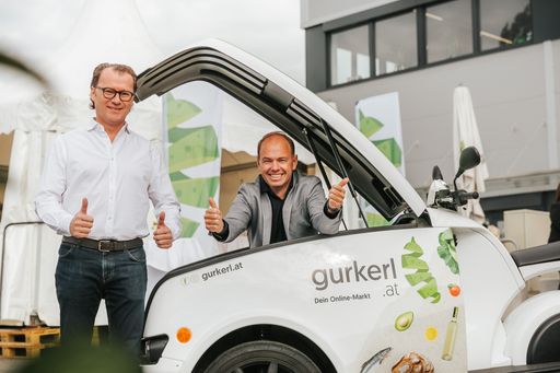 Vorschau Bild von v.l.n.r. Marcus Schlich, Commercial Director
gurkerl.at und Maurice Beurskens, CEO von gurkerl.at