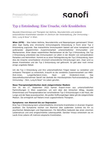 Vorschau Bild von Presseinformation als Anhang in pdf-Form