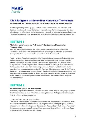 Vorschau Bild von Reality Check mit Tierschutz Austria: Die häufigsten Irrtümer über Hunde aus Tierheimen