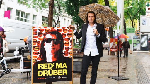 Dominik Wlazny präsentierte auf der Wiener
Mariahilfer Straße seine zweite Plakatkampagne