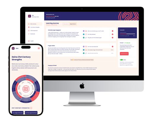 Vorschau Bild von Die 21st Century Skills Development Plattform für
Mitarbeiter:innen und Führungskräfte wurde bei Leaders21 inhouse
entwickelt und basiert auf den Anforderungen der New World of Work.