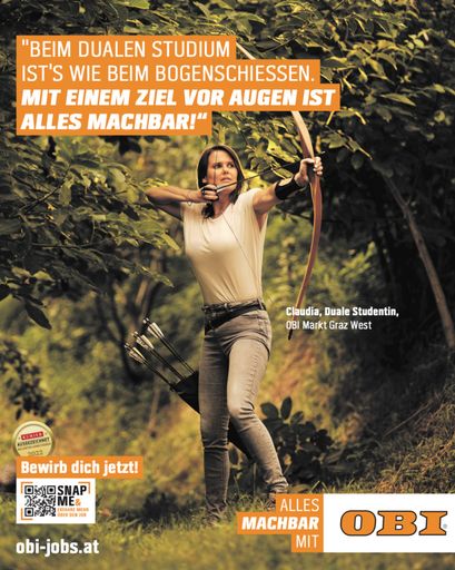OBI Österreich startet eine neue Arbeitgeber-Kampagne und setzt
auf eigene Mitarbeiter/innen als glaubwürdige
Markenbotschafter/innen / Weiterer Text über ots und
www.presseportal.de/nr/163911 / Die Verwendung dieses Bildes ist für
redaktionelle Zwecke unter Beachtung ggf. genannter
Nutzungsbedingungen honorarfrei. Veröffentlichung bitte mit
Bildrechte-Hinweis.