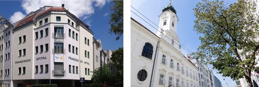 Aussenansicht der beiden Franziskus Spital
Standorte