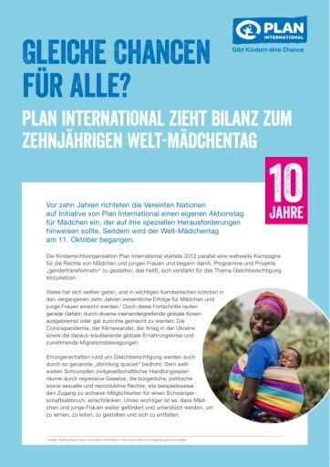 Vorschau Bild von 10 Jahre Welt-Mädchentag - Erfolge und Herausforderungen