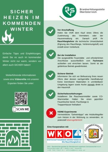 Vorschau Bild von Informationsblatt "Sicher heizen im kommenden Winter"