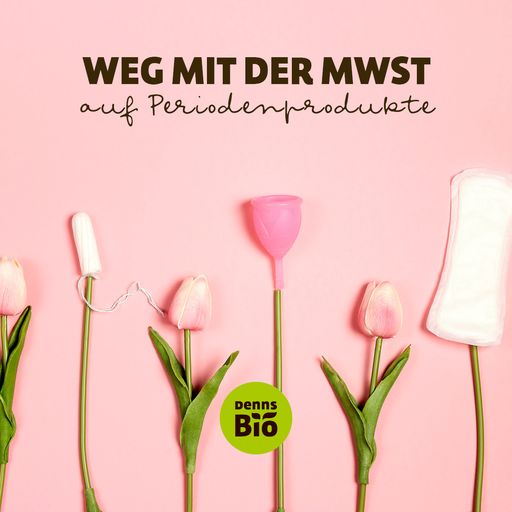 Blumen mit Periodenprodukten.