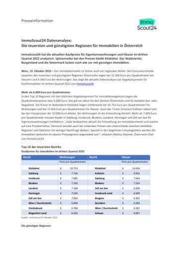Vorschau Bild von Pressemeldung mit Tabellen