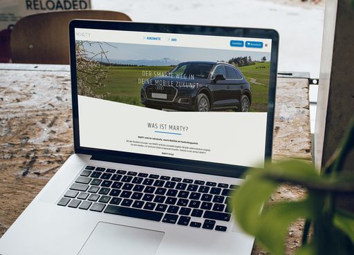  Desktopansicht der Marty Mobility Plattform