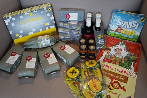 Bei den Weltspartagsgeschenken der Stadtbank wird
Regionalität groß geschrieben: Verteilt werden Produkte von Wiener
Unternehmen.