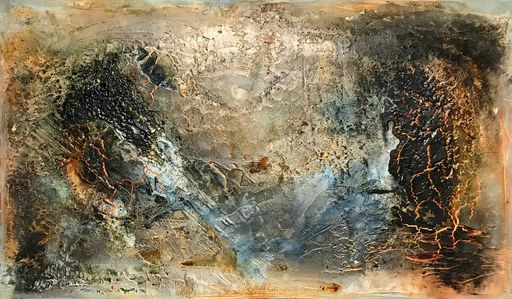 Vorschau Bild von Gorica Jeremić; Kunstwerk: Volcanicsee; Mixed Media
on Canvas; 75x125cm; 2020