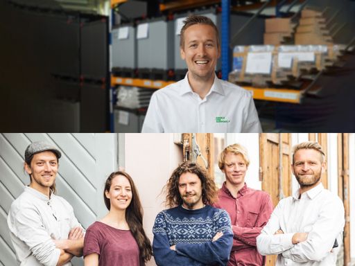 Vorschau Bild von Business Angel Thomas Wurm (oben im Bild) setzt auf
Team des steirischen Nachhaltigkeits-Scale-Ups STROHBOID (im Bild
unten)