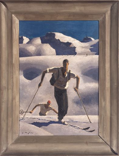 Vorschau Bild von Alfons Walde, "Aufstieg", Kunsthandel Freller Um
1929, Öl auf Karton, 70 x 48,5 cm, signiert unten links; originaler
Rahmen