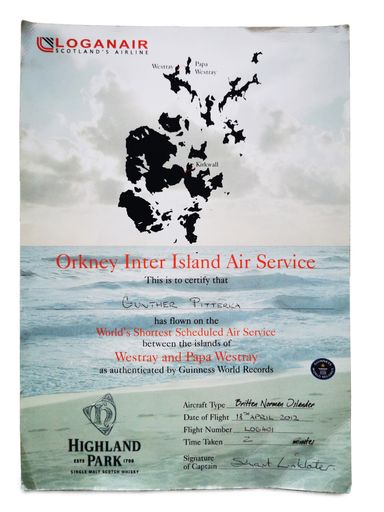 Vorschau Bild von Loganair Orkney Inter Island Air Service - Zertifikat
