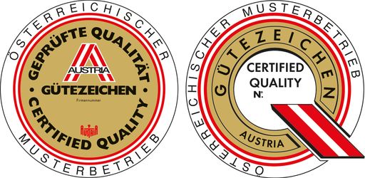 Vorschau Bild von Logo, 2 Varianten, Austria Gütezeichen für den
Österreichischen Musterbetrieb