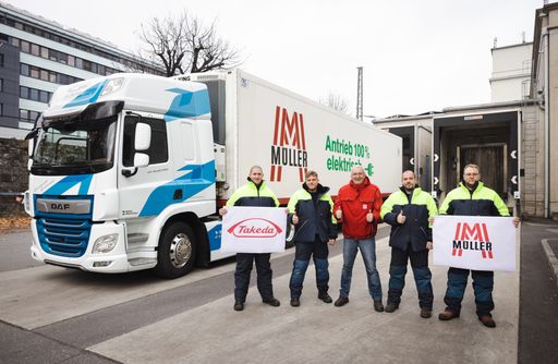 Die Teams von Müller Transporte und Takeda sind
gespannt auf die Ergebnisse des Pilotprojekts.