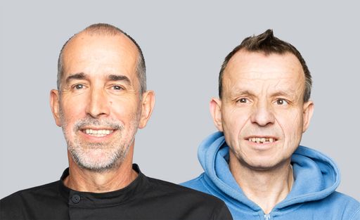  atempo-Obmann Klaus Candussi und Mitarbeiter Johann
Stadler setzen sich für die Rechte von Menschen mit
Lernschwierigkeiten ein.