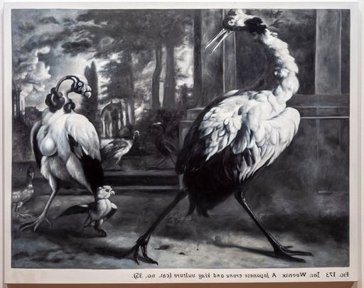 Vorschau Bild von Documentation of Jan Weenix’ A Japanese Crane and
King Vulture (ca. 1702) from the collection of the National Gallery
of Ireland, Dublin by Michael Olohon, sourced from the publication
Dutch Seventeenth and Eighteenth Century Paintings in the National
Gallery of Ireland, Homan Potterton, 1986, painted by Yaohui Zhu and
team for Yunxi Art Studio, Dafen, 2022, Öl auf Leinwand
