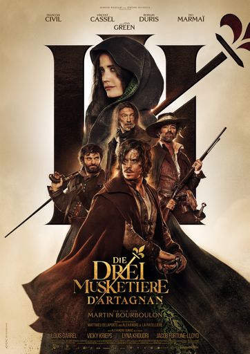 Mit François Civil (D'Artagnan), Vincent Cassel (Athos),
Romain Duris (Aramis), Pio Marmaï (Porthos) und Eva Green als Milady
/ Die Verwendung dieses Bildes für redaktionelle Zwecke ist unter
Beachtung aller mitgeteilten Nutzungsbedingungen zulässig und dann
auch honorarfrei. Veröffentlichung ausschließlich mit
Bildrechte-Hinweis.