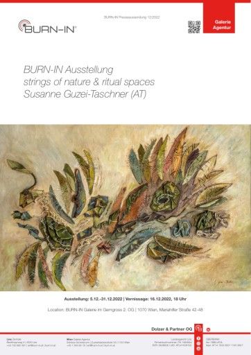 Vorschau Bild von Pressetext BURN-IN Ausstellung "strings of nature & ritual spaces" mit Susanne Guzei-Taschner im Traditionskaufhaus Gerngross