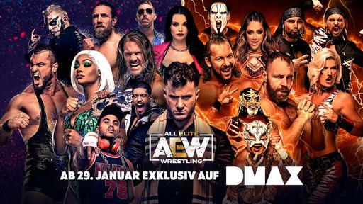 Wrestling-Hammer! DMAX bringt All Elite Wrestling 2023 exklusiv
ins Free-TV / Die Verwendung dieses Bildes für redaktionelle Zwecke
ist unter Beachtung aller mitgeteilten Nutzungsbedingungen zulässig
und dann auch honorarfrei. Veröffentlichung ausschließlich mit
Bildrechte-Hinweis.