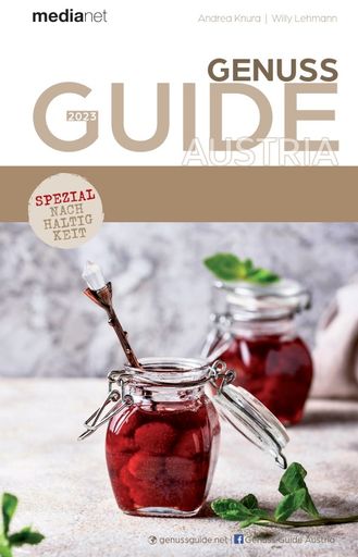 Vorschau Bild von Cover des Genuss Guide Austria 2023 (c) medianet -
Abdruck honorarfrei