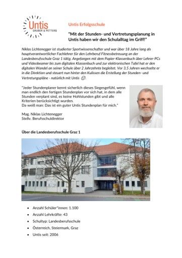 Vorschau Bild von Pressemitteilung Untis Erfolgsschule Landesberufsschule Graz 1